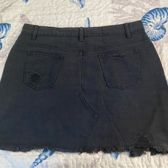 Black Denim Skirt - Picture 3 of 5